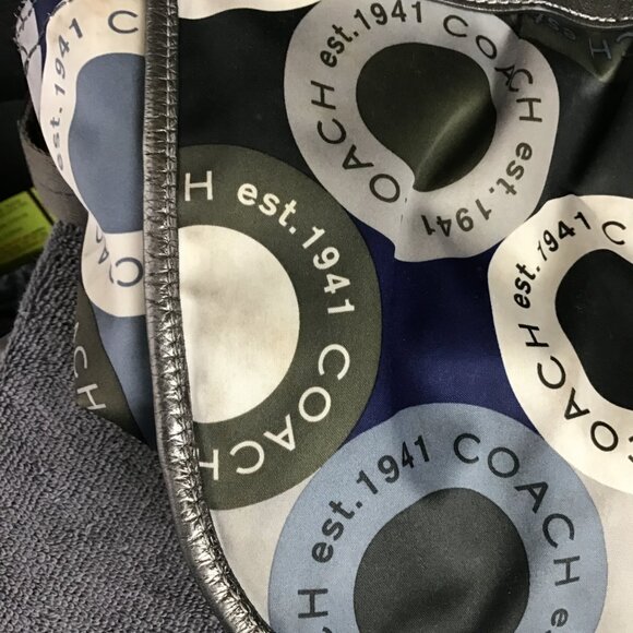 Coach Snaphead Blue Multicolor Diaper Messenger Overnight Carry On Bag - Picture 7 of 7